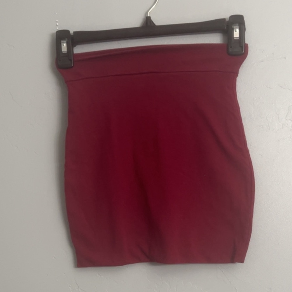 Burgundy Mini Skirt